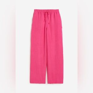 H&M Fuchsia Linen Blend Pants